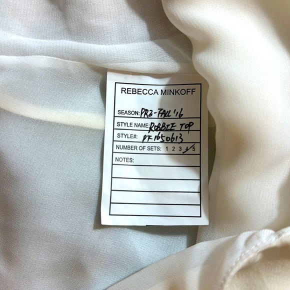 Rebecca Minkoff Cream Strappy High Fashion Sexy Camisole Semisheer Layer… - Picture 11 of 11